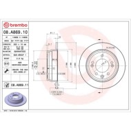 08A86911_2.JPG Discofreno Singolo 08.A869.11 BREMBO per HYUNDAI KIA