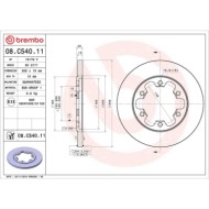 08C54011_2.JPG Discofreno Singolo 08.C540.11 BREMBO per FORD