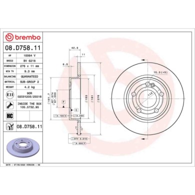 08D75811_2.JPG Discofreno Singolo 08.D758.11 BREMBO per MERCEDES-BENZ