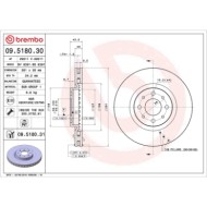 09518030_2.JPG Discofreno Singolo 09.5180.30 BREMBO per FIAT ALFA ROMEO LANCIA