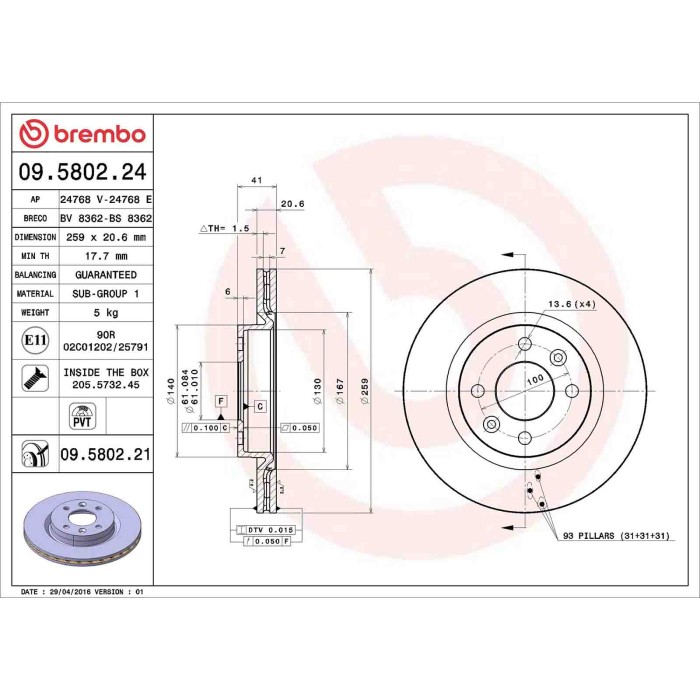 09580224_2.JPG Discofreno Singolo 09.5802.24 BREMBO