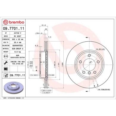 09770111_2.JPG Discofreno Singolo 09.7701.11 BREMBO per BMW