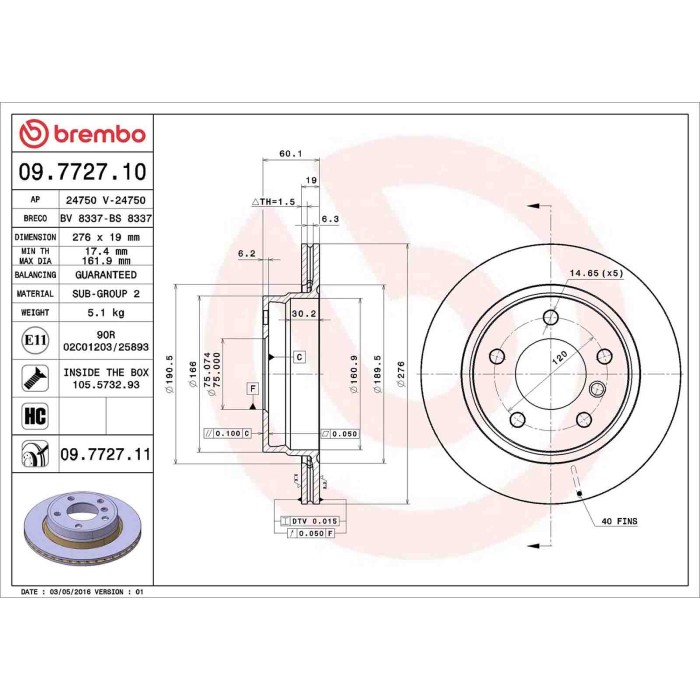 09772710_2.JPG Discofreno Singolo 09.7727.10 BREMBO per BMW
