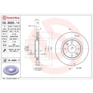 09869514_2.JPG Discofreno Singolo 09.8695.14 BREMBO per PEUGEOT CITROEN OPEL DS