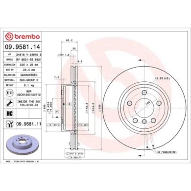 09958111_2.JPG Discofreno Singolo 09.9581.11 BREMBO per BMW