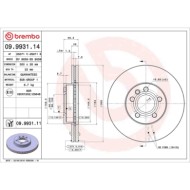 09993114_2.JPG Discofreno Singolo 09.9931.14 BREMBO per VW FORD SEAT