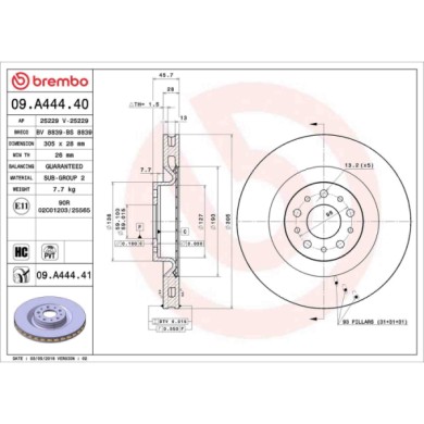 09A44440_2.JPG Discofreno Singolo 09.A444.40 BREMBO per OPEL FIAT
