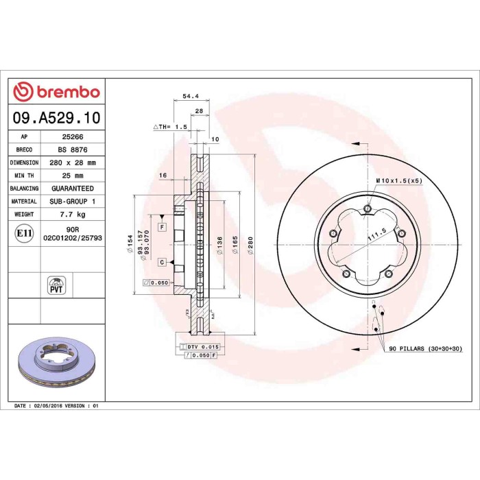 09A52910_2.JPG Discofreno Singolo 09.A529.10 BREMBO per FORD