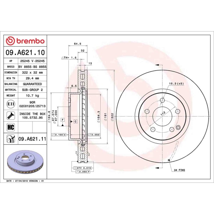 09A62111_2.JPG Discofreno Singolo 09.A621.11 BREMBO per MERCEDES-BENZ