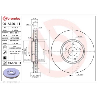 09A72611_2.JPG Discofreno Singolo 09.A726.11 BREMBO per MERCEDES-BENZ CHRYSLER