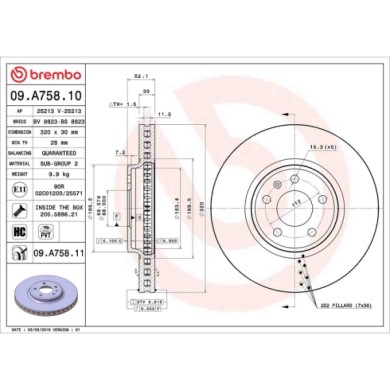 09A75811_2.JPG Discofreno Singolo 09.A758.11 BREMBO per AUDI