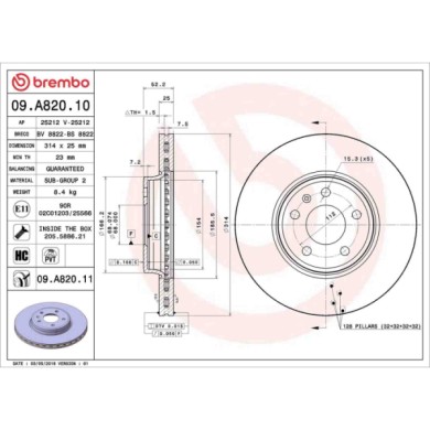 09A82011_2.JPG Discofreno Singolo 09.A820.11 BREMBO per AUDI