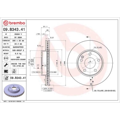 09B34341_2.JPG Discofreno Singolo 09.B343.41 BREMBO per MERCEDES-BENZ