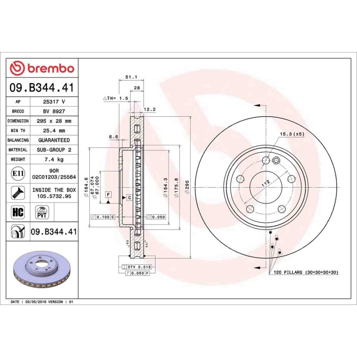 09B34441_2.JPG Discofreno Singolo 09.B344.41 BREMBO per MERCEDES-BENZ