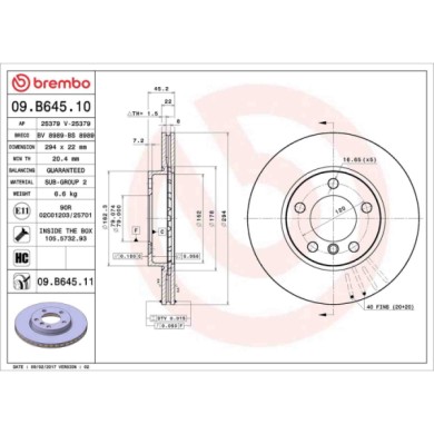 09B64511_2.JPG Discofreno Singolo 09.B645.11 BREMBO per MINI