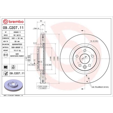 09C20711_2.JPG Discofreno Singolo 09.C207.11 BREMBO per LAND ROVER