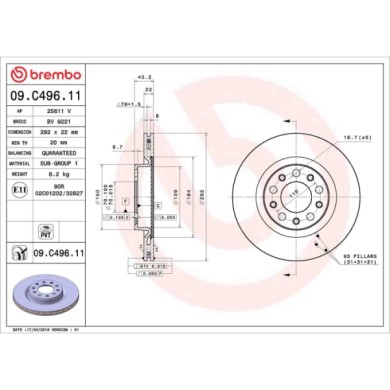 09C49611_2.JPG Discofreno Singolo 09.C496.11 BREMBO per ALFA ROMEO