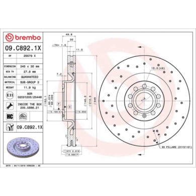 09C8921X_2.JPG Discofreno Singolo 09.C892.1X BREMBO per AUDI VW SEAT SKODA