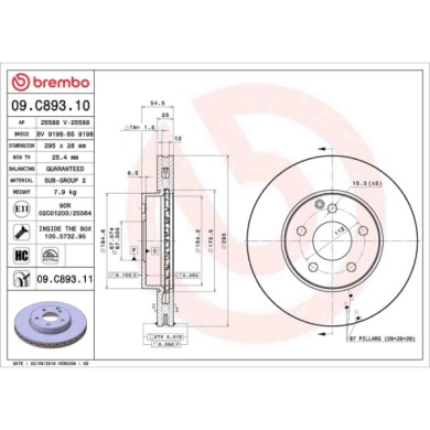 09C89311_2.JPG Discofreno Singolo 09.C893.11 BREMBO per MERCEDES-BENZ