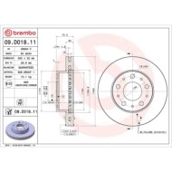 09D01811_2.JPG Discofreno Singolo 09.D018.11 BREMBO per PEUGEOT CITROEN OPEL FIAT