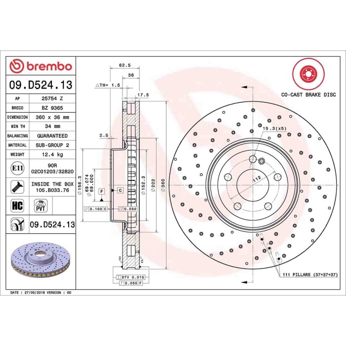 09D52413_2.JPG Discofreno Singolo 09.D524.13 BREMBO per MERCEDES-BENZ