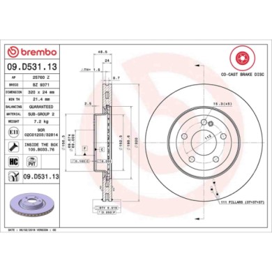 09D53113_2.JPG Discofreno Singolo 09.D531.13 BREMBO per MERCEDES-BENZ