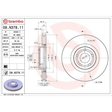 09N37811_2.JPG Discofreno Singolo 09.N378.11 BREMBO per FORD