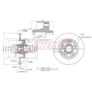 Discofreno Singolo X601522 AP XENERGY per RENAULT