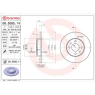 08508514_2.JPG Coppia Dischi Freno 08.5085.14 BREMBO per FORD FIAT ALFA ROMEO LANCIA YUGO