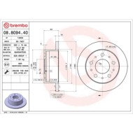 08809440_2.JPG Coppia Dischi Freno 08.8094.40 BREMBO per PEUGEOT CITROEN FIAT