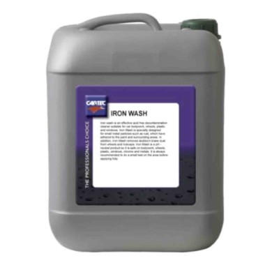 IRON2.jpg Cartec - Iron Wash Pulitore Decontaminante Residui Ferrosi Cerchi E Carrozzeria Auto - Iron Remover (5 Litri)