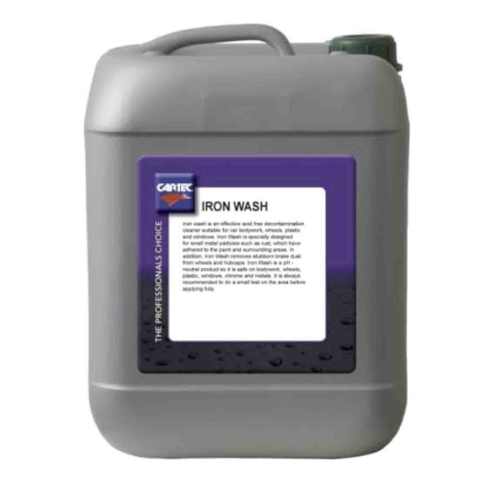 IRON2.jpg Cartec - Iron Wash Pulitore Decontaminante Residui Ferrosi Cerchi E Carrozzeria Auto - Iron Remover (5 Litri)