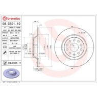 08C50111_2.JPG Coppia Dischi Freno 08.C501.11 BREMBO per AUDI VW SEAT SKODA CUPRA