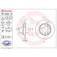 08C65911_2.JPG Coppia Dischi Freno 08.C659.11 BREMBO per PEUGEOT