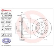 09498724_2.JPG Coppia Dischi Freno 09.4987.24 BREMBO per PEUGEOT CITROEN