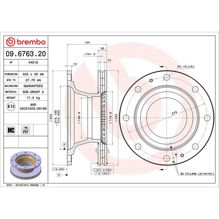 09676320_2.JPG Coppia Dischi Freno 09.6763.20 BREMBO