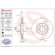 09701020_2.JPG Coppia Dischi Freno 09.7010.20 BREMBO per AUDI VW SEAT SKODA
