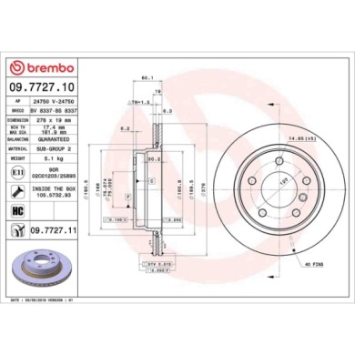 09772710_2.JPG Coppia Dischi Freno 09.7727.10 BREMBO per BMW