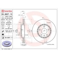 09893711_2.JPG Coppia Dischi Freno 09.8937.11 BREMBO per RENAULT OPEL NISSAN
