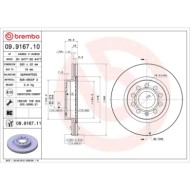 09916711_2.JPG Coppia Dischi Freno 09.9167.11 BREMBO per AUDI VW SEAT SKODA