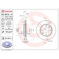 09961014_2.JPG Coppia Dischi Freno 09.9610.14 BREMBO per PEUGEOT CITROEN