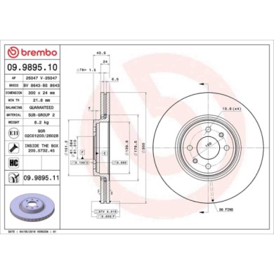 09989510_2.JPG Coppia Dischi Freno 09.9895.10 BREMBO per RENAULT