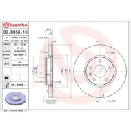 09B35611_2.JPG Coppia Dischi Freno 09.B356.11 BREMBO per OPEL CHEVROLET VAUXHALL