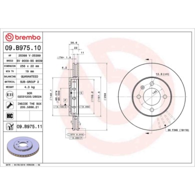09B97511_2.JPG Coppia Dischi Freno 09.B975.11 BREMBO per VW SEAT SKODA