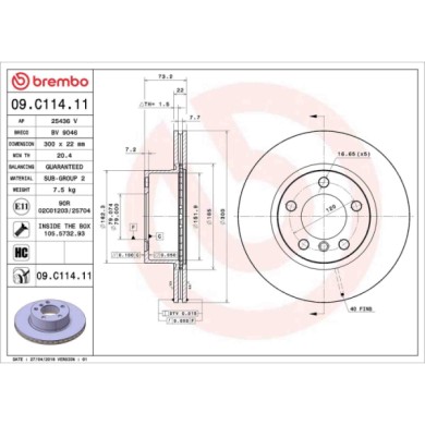 09C11411_2.JPG Coppia Dischi Freno 09.C114.11 BREMBO per BMW