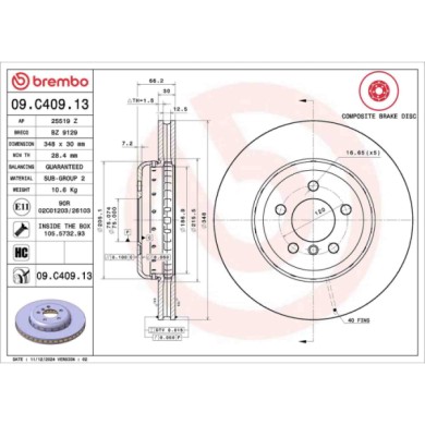 09C40913_2.JPG Coppia Dischi Freno 09.C409.13 BREMBO per BMW