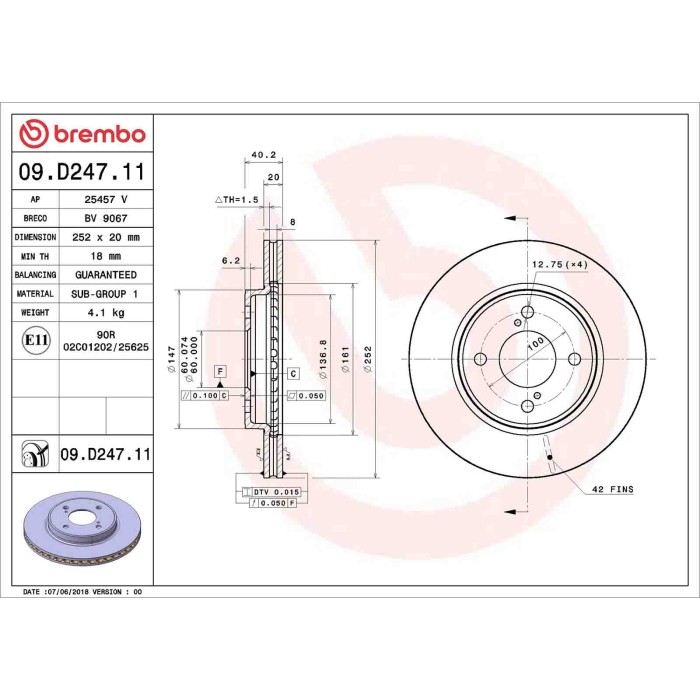 09D24711_2.JPG Coppia Dischi Freno 09.D247.11 BREMBO per SUZUKI