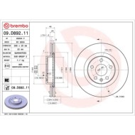 Coppia Dischi Freno 09.D892.11 BREMBO per VOLVO
