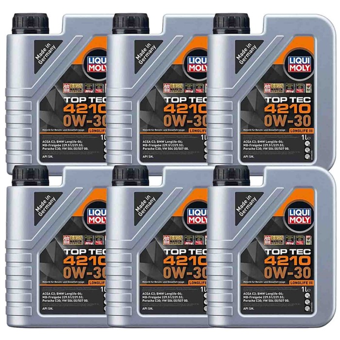 LIQUI-MOLY-21604-OLIO-MOTORE-0W30-1-LITRO.jpg Liqui Moly 21604 Olio Motore 0w30 Acea C3. Top Tec 4210 Con Specifiche Longlife Ii