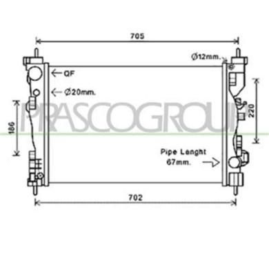 AA344R001_1.JPG Radiatore Per Alfa Romeo Giulietta Dal 2010 Al 2016